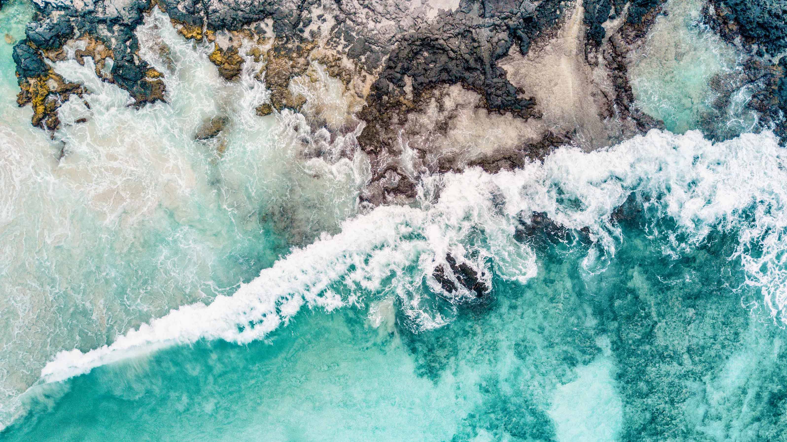 ocean with clear water and waves - art by life